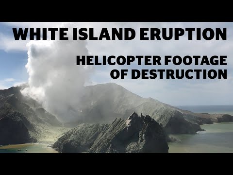 White Island eruption - Helicopter footage of destruction | nzherald.co.nz