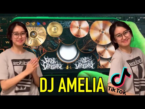 DJ AMELIA TIK TOK VIRAL - DJ CANTIK | REAL DRUM COVER