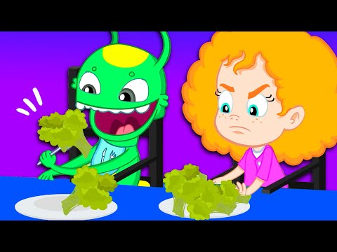 Groovy The Martian & Phoebe - Are You Hungry? Groovy teaches to eat vegetables to kids