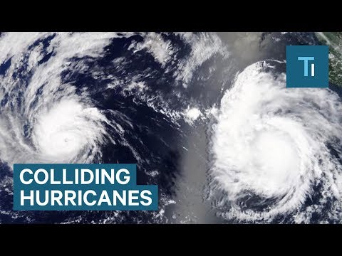 Here's what happens when two hurricanes collide