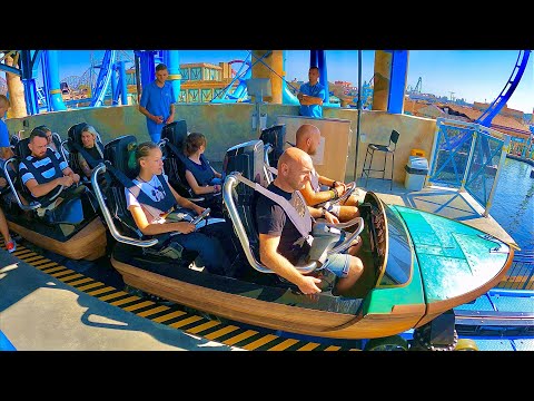 Abyssus Roller Coaster Ride at Theme Park Energylandia in Poland