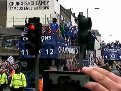 Chelsea F.C. Win The Double UEFA Champions League Cup & FA Cup Victory Parade London Chelsea 20/5/12