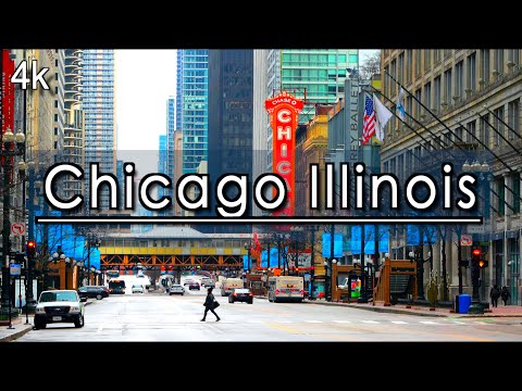 【4K】Downtown Chicago Illinois Walking Tour (1 Hour 22 Minutes) |4k 60FPS| UHD 4k