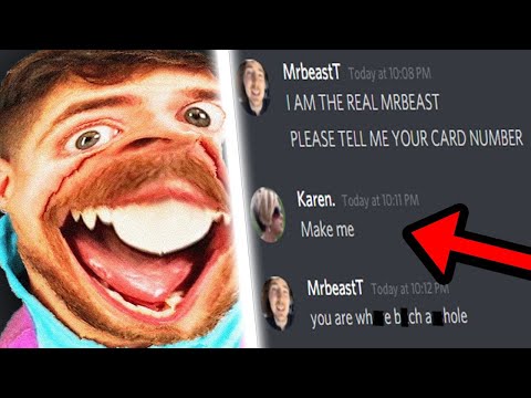 TROLLING A MRBEAST SCAMMER AS A KAREN ON DISCORD! (Got His IP)