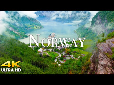 FLYING OVER NORWAY (4K UHD) Amazing Beautiful Nature Scenery with Relaxing Music | 4K VIDEO ULTRA HD