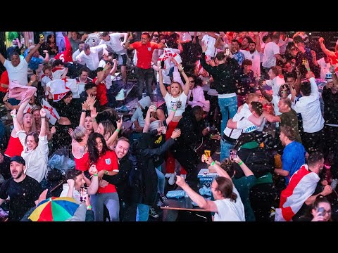 Live: England fans watch Euro 2020 final against Italy