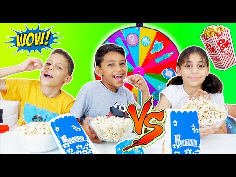 تحدي الفشار بعجلة الحظ الغامضة 🍿🔥 Mystery Wheel Of Popcorn Challenge