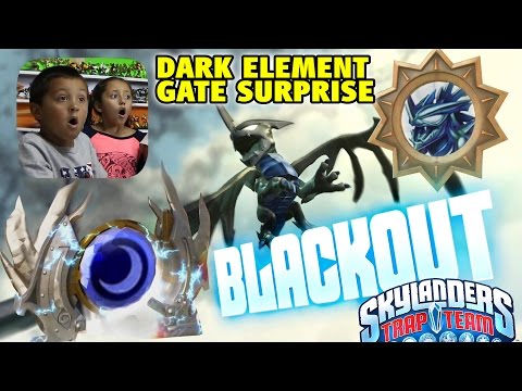 DARK ELEMENT GATE SURPRISE w/ BLACKOUT Soul Gem! Skylanders Trap Team Mystery Unlocked!!