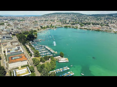 Drone Views of Switzerland in 4k: Zurich - Around the Lake