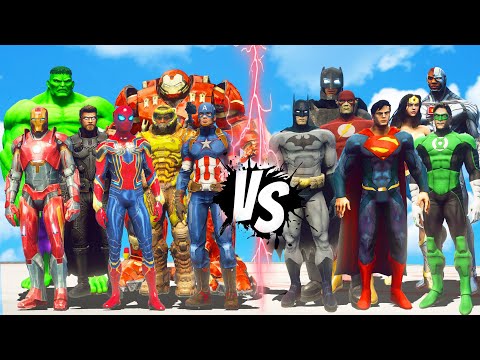 THE AVENGERS MARVEL COMICS VS JUSTICE LEAGUE DC COMICS REMAKE | EPIC BATTLE