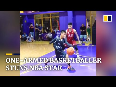 One-armed basketballing teen in China stuns NBA star with his skills