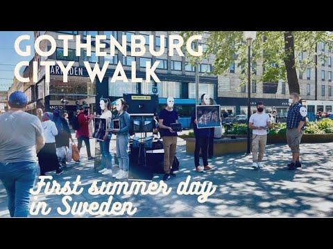 Gothenburg City Walk on summer day