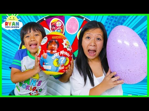 3 Color Egg Surprise Toys Mystery Wheel Challenge!!!!