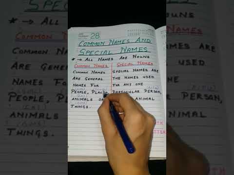 Common Names and Special Names explanation (Part1) - English Grammar - Lesson 3 - Class 2 - CBSE