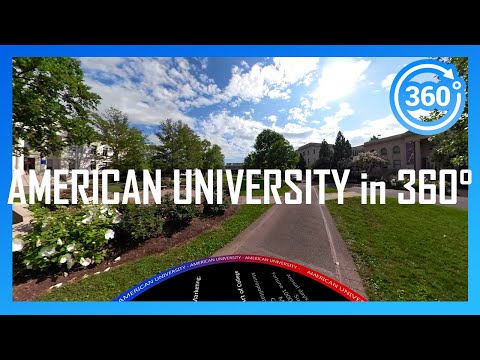 [2020] AMERICAN UNIVERSITY in 360° (walking/driving campus tour)