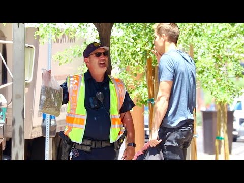 Dropping a Pound of Fake Weed in Front of a Police Officer