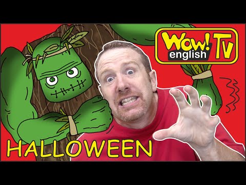 Halloween Spooky Haunted Dollshouse for Kids from Steve and Maggie | Learning Wow English TV Story