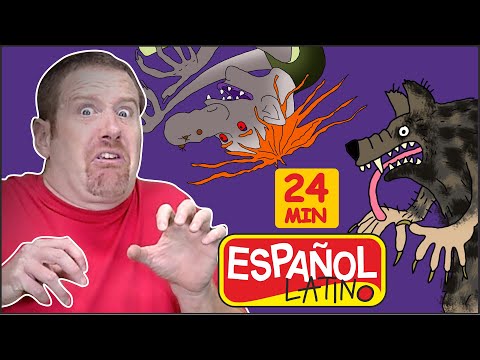 Halloween Monstruos + MÁS | Canciones de Halloween| Feliz Halloween| Steve and Maggie Español Latino