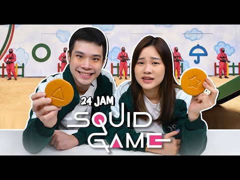 24 JAM MAKAN MAKANAN SQUID GAME!