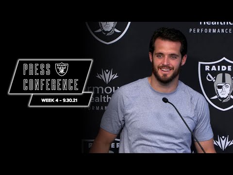 Coach Gruden, Derek Carr and Peyton Barber Presser | 9.30.21 | Las Vegas Raiders