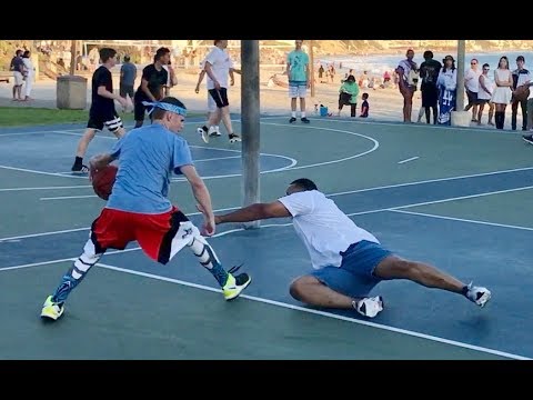 Professor vs Trash Talker 1v1 for $100.. EPIC beach court