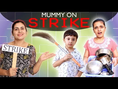 MORAL STORY FOR KIDS - MUMMY ON STRIKE | #Fun #RolePlay Good habits