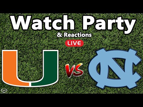 Miami Hurricanes vs North Carolina | Live Reaction & Watch Party | PLEASE Win For My B-Day