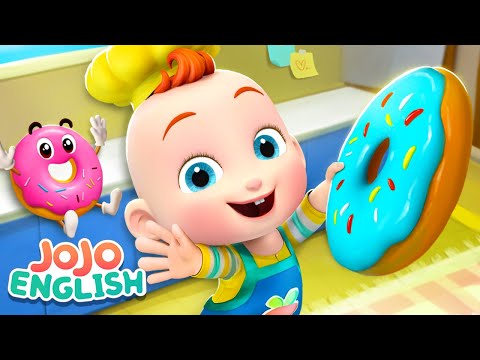 Let's Make Donuts | Learn English | Nursery Rhymes & Kids Songs | JoJo English - Family Playroom