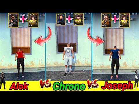 JOSEPH VS CHRONO VS ALOK SPEED TEST FREE FIRE-para SAMSUNG,A3,A5,A6,A7,J2,J5,J7,S5,S7,S9,A10,A20,A30