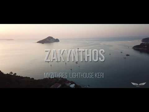 ZAKINTHOS KERI MIZITRES FAROS GREECE 4K