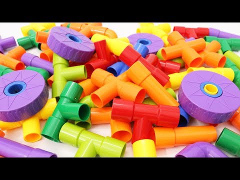 FUNTOK Building Blocks Water Pipe with Wheels 72 pcs