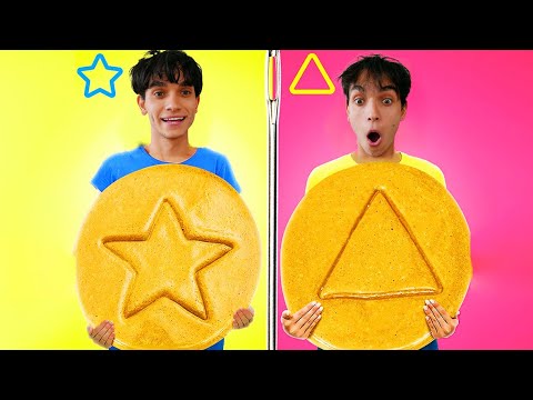 GEOMETRIC SHAPE FOOD CHALLENGE!