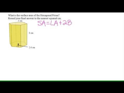 How to find the Surface Area of a Hexagonal Prism.