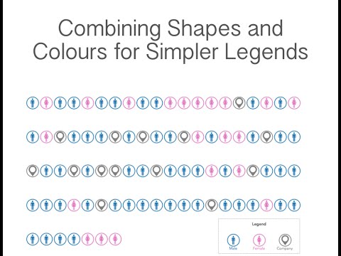 Combining Shapes and Colours for Simpler Legends