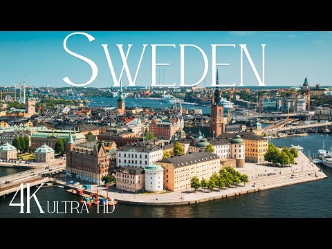 Sweden 4K • Beautiful Nature of Stockholm & Ristafallet Waterfall with Relaxing Music