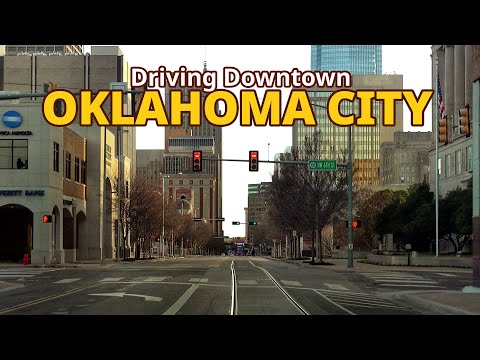 Oklahoma City 4K - Driving Downtown - Oklahoma, USA