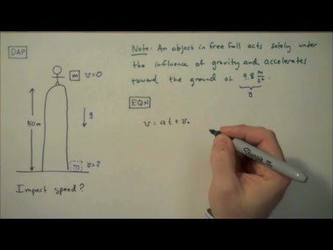 How to Solve a Free Fall Problem - Simple Example