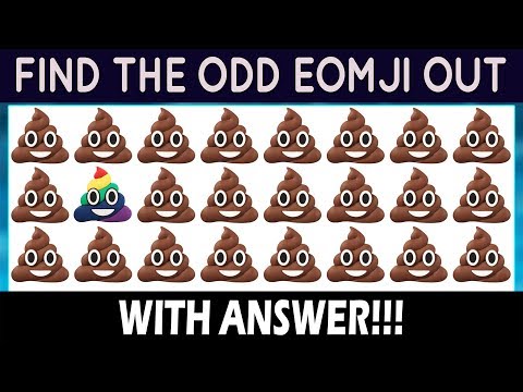 Find The Odd Emoji One Out | Spot The Odd Object One Out | Pop Emoji Games, Emoji Movie Quiz