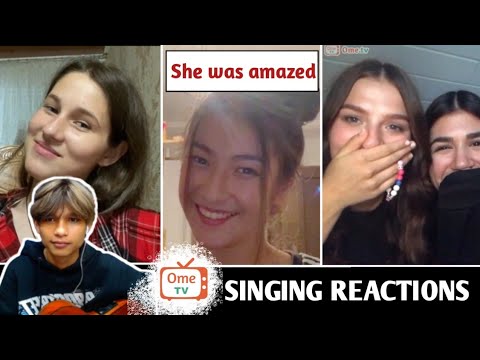 Dia jadi salting setelah dinyanyiin | SINGING REACTIONS OmeTV