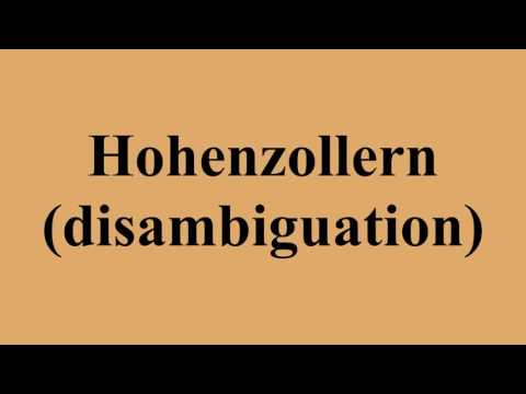 Hohenzollern (disambiguation)