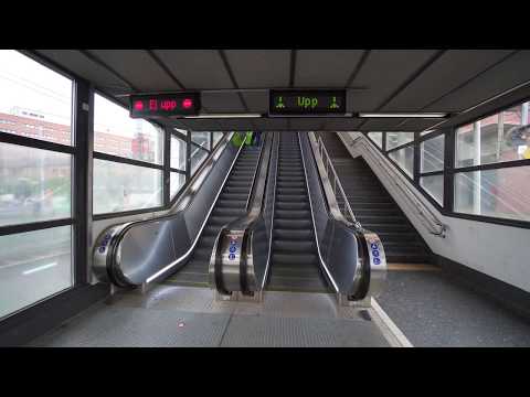 Sweden, Stockholm, Flemingsberg train station, 6X elevator , 9X escalator