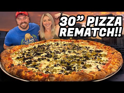 Massive 30" Veggie Lovers Pizza Challenge REMATCH!!