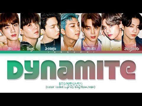 BTS 'Dynamite' Lyrics (방탄소년단 Dynamite 가사) (Color Coded Lyrics)