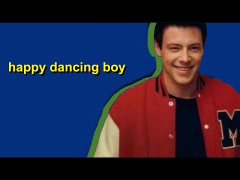 finn hudson being a happy puppy while dancing