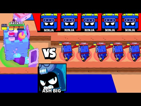 BIG ASH VS 5 NINJA ! Brawl Stars Funny Moments & Fails #173