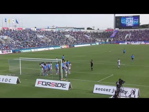 20180624 Yokohama FC vs Vanfore Kofu Kosuke Saito shot on goal