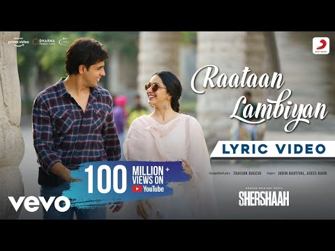 Raataan Lambiyan - Lyric Video|Shershaah|Sidharth – Kiara|Tanishk B.|Jubin|Asees