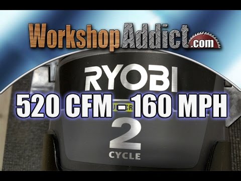 Ryobi 25cc Gas Jet Fan Blower Review   520 CFM 160 MPH