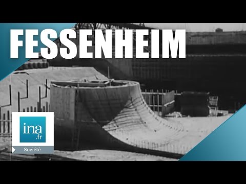 La construction de la centrale et le nouveau canal de Fessenheim en 1957 | Archive INA