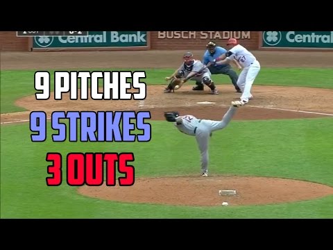 MLB | 9 Pitches - 9 Strikes - 3 Outs (Immaculate Inning Compilation)